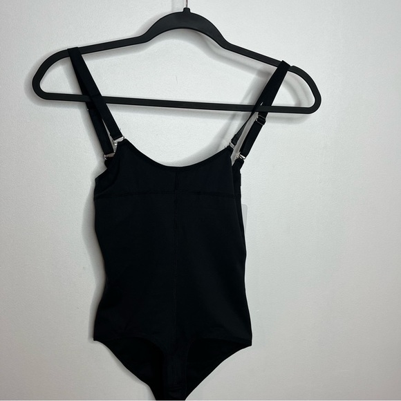 SHAPERX Tummy Control Open Bust Body Shaper Thong Bodysuit Black NWT XS - Picture 7 of 12